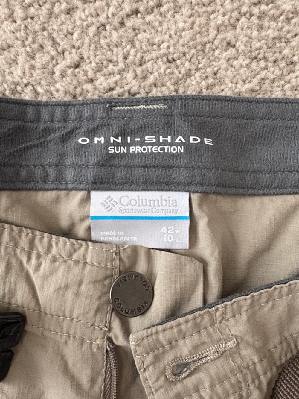 Men's Tan Cargo Shorts with Utility Belt - Picture 6 of 10